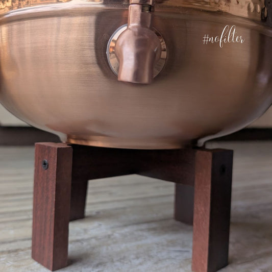 Pot Stand - lifestyle view - handcrafted copper