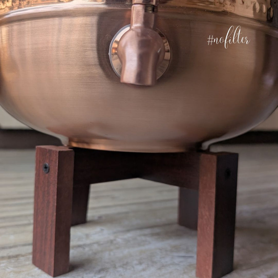 Pot Stand - lifestyle view - handcrafted copper
