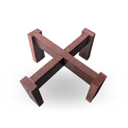 Pot Stand - side view - handcrafted copper