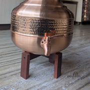 Pot Stand - detail view - handcrafted copper