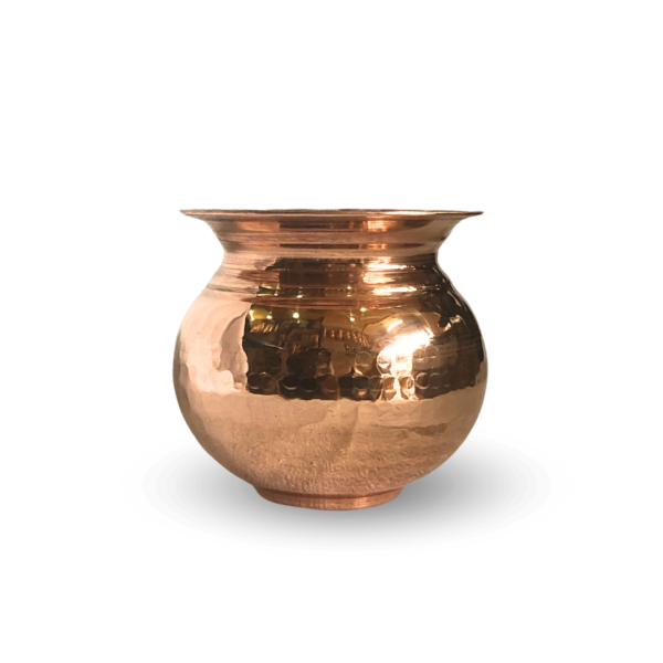 Copper Apple Lota - Hammered - Image 2